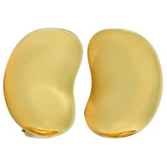 Tiffany & Co. Elsa Peretti 18 Karat Yellow Gold Bean Earrings