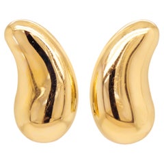 Tiffany & Co. Elsa Peretti 18 Karat Yellow Gold Bean Earrings