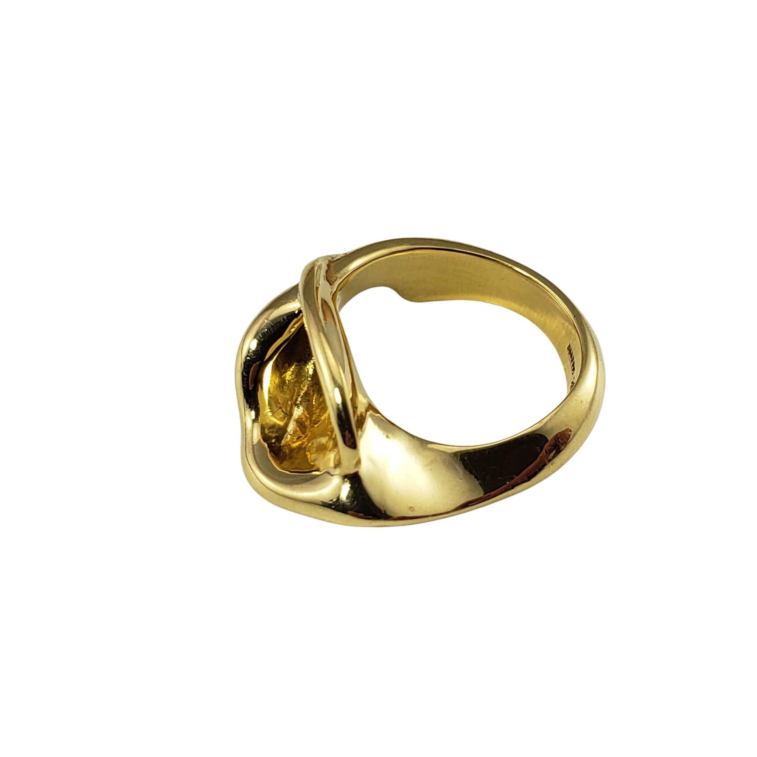 Tiffany & Co Elsa Peretti 18 Karat Yellow Gold Calla Lily Ring In Good Condition In Washington Depot, CT