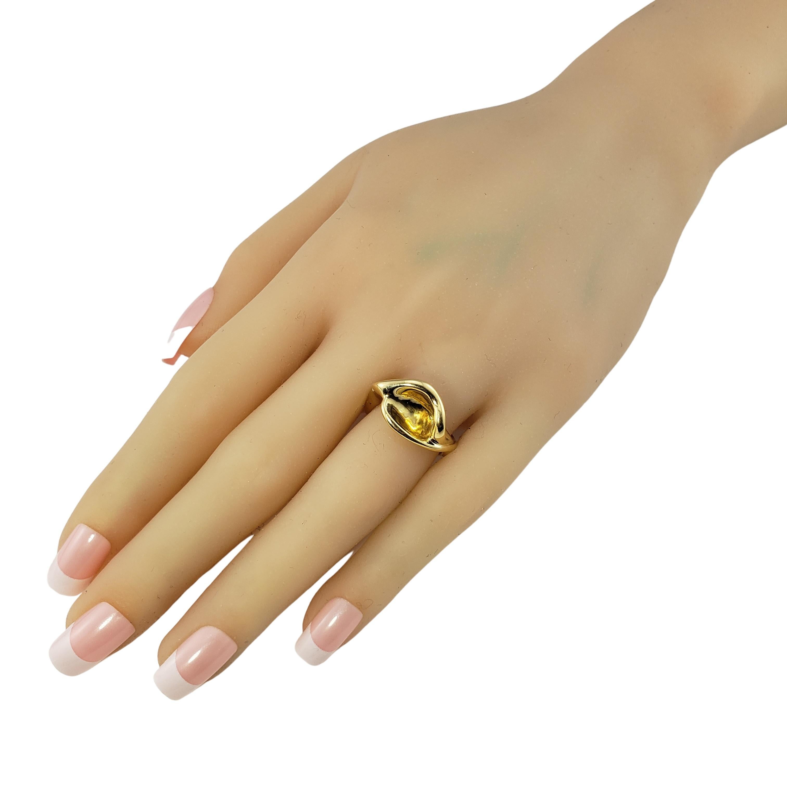 Tiffany & Co Elsa Peretti 18 Karat Yellow Gold Calla Lily Ring 4