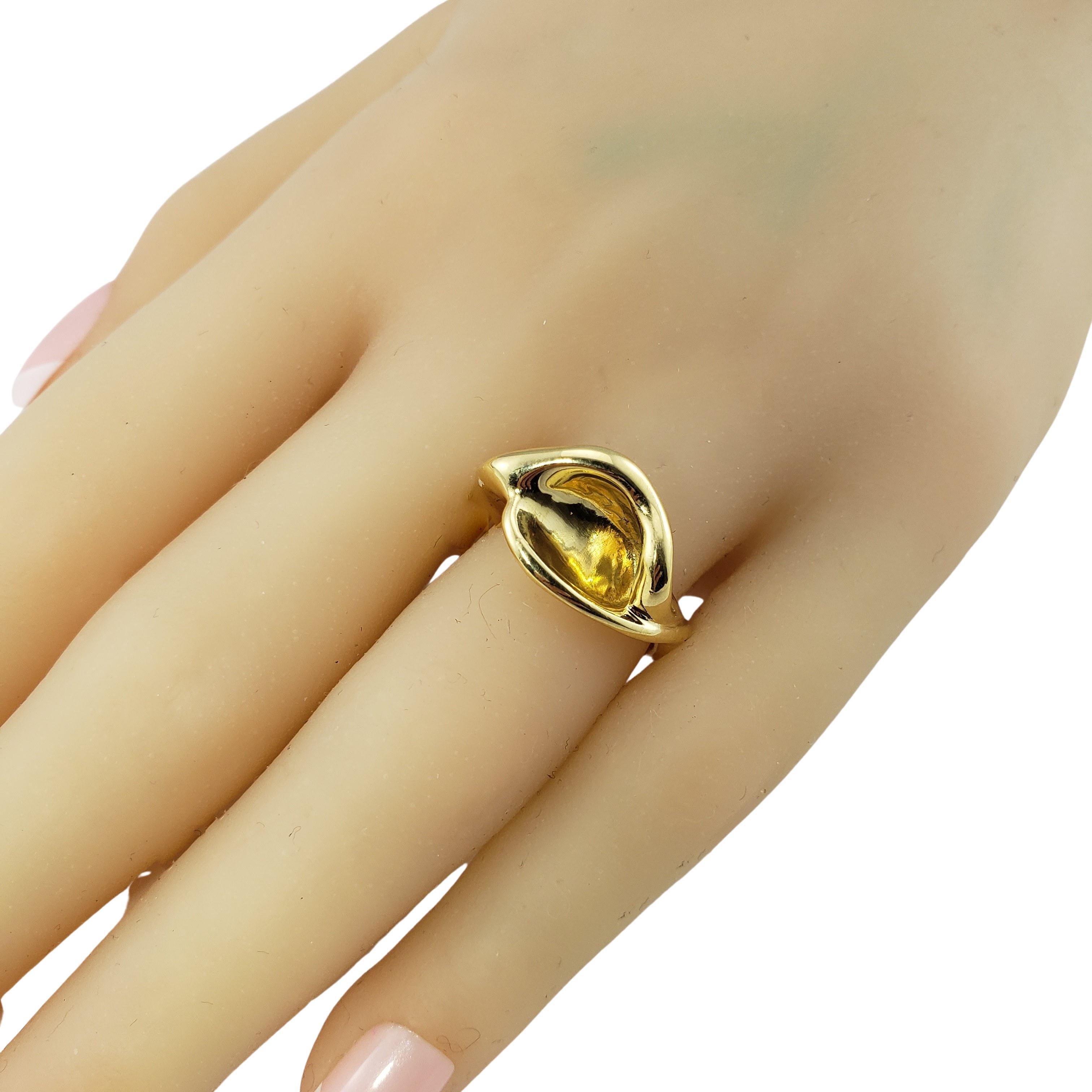 Tiffany & Co Elsa Peretti 18 Karat Yellow Gold Calla Lily Ring 5