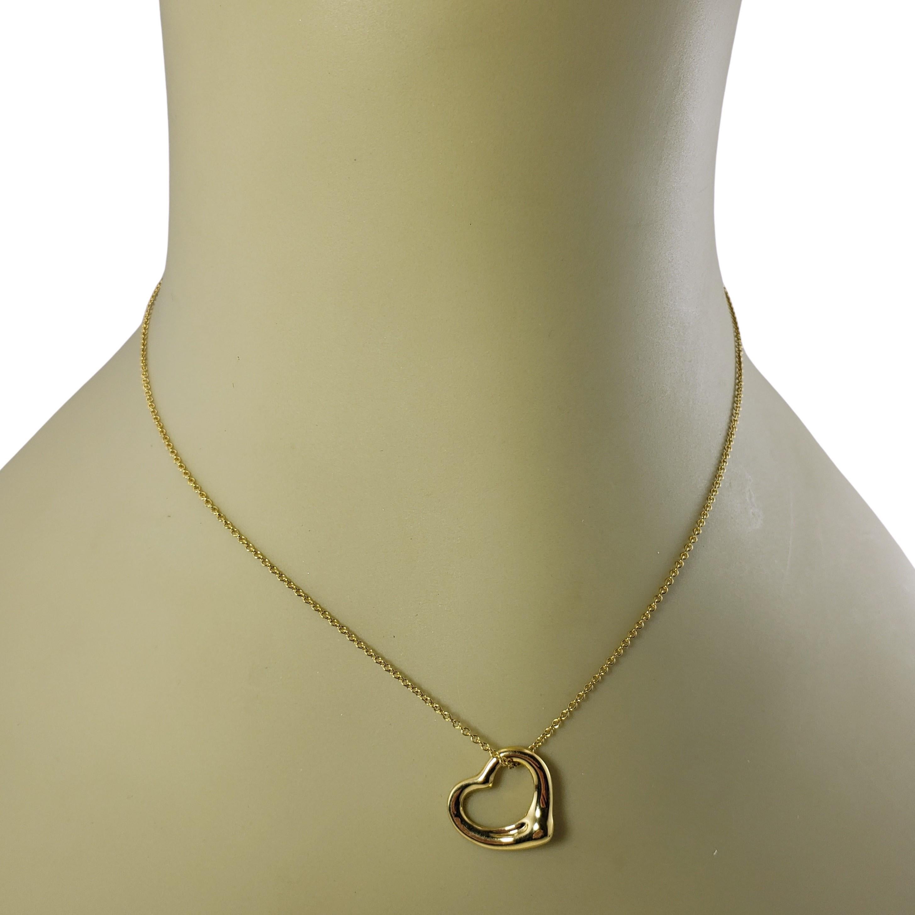 Tiffany & Co. Elsa Peretti 18 Karat Yellow Gold Heart Pendant Necklace 6