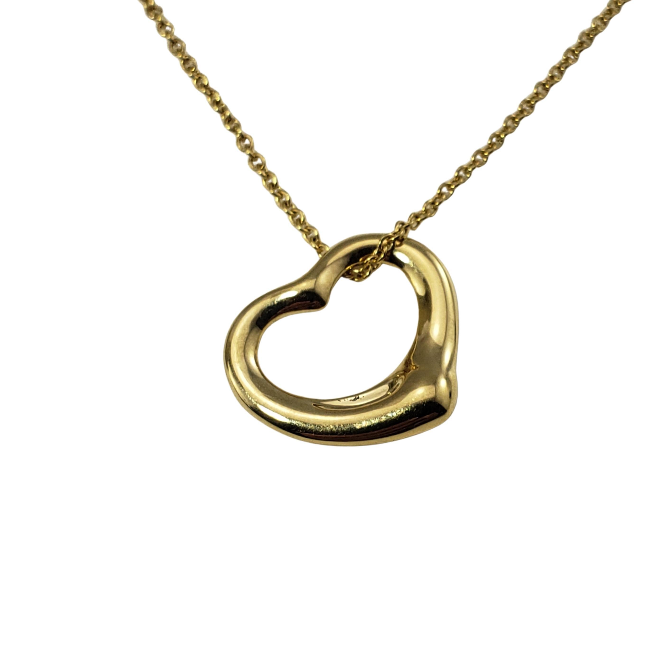 Women's Tiffany & Co. Elsa Peretti 18 Karat Yellow Gold Heart Pendant Necklace