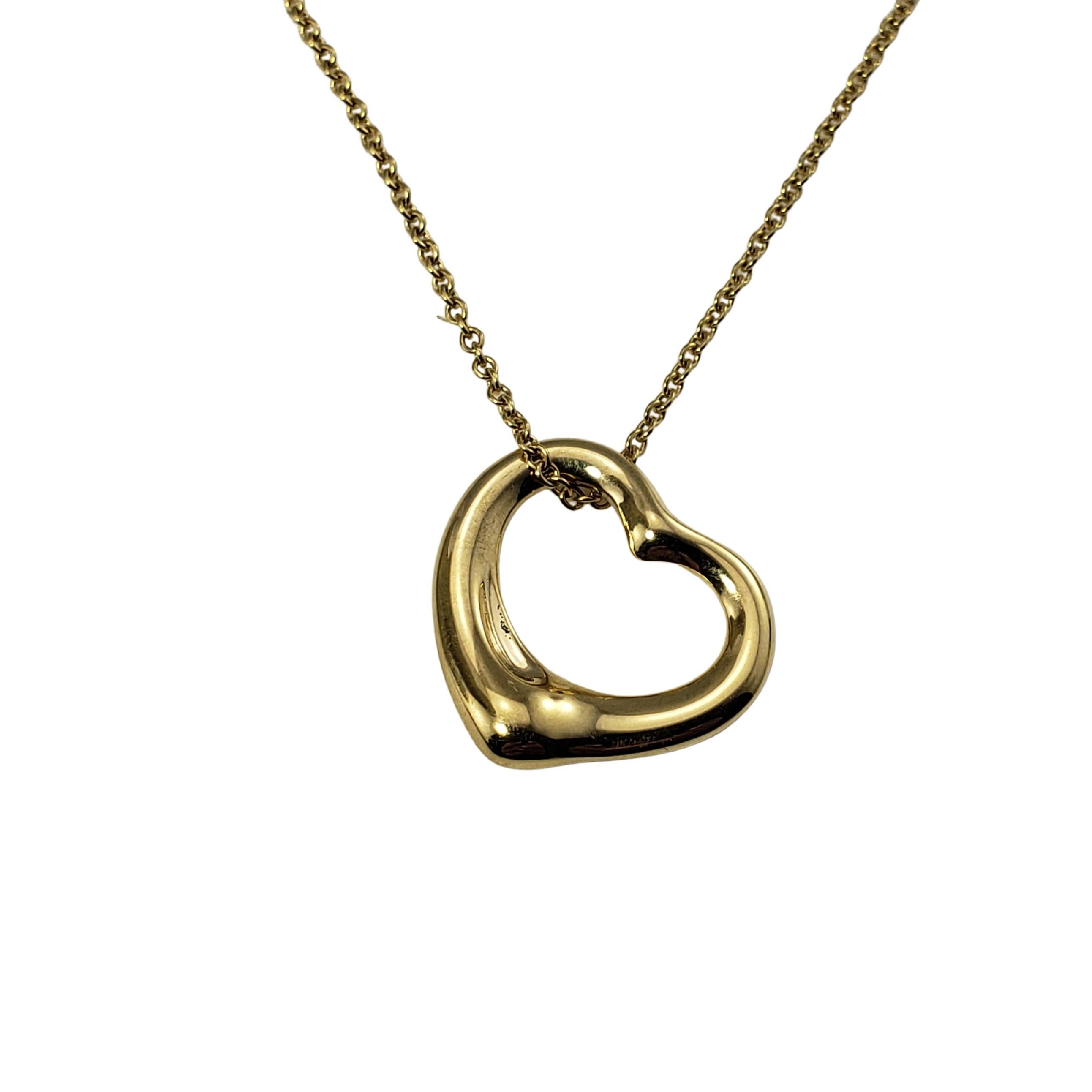 Tiffany & Co. Elsa Peretti 18 Karat Yellow Gold Heart Pendant Necklace 1