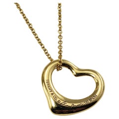 Tiffany & Co. Elsa Peretti 18 Karat Yellow Gold Heart Pendant Necklace
