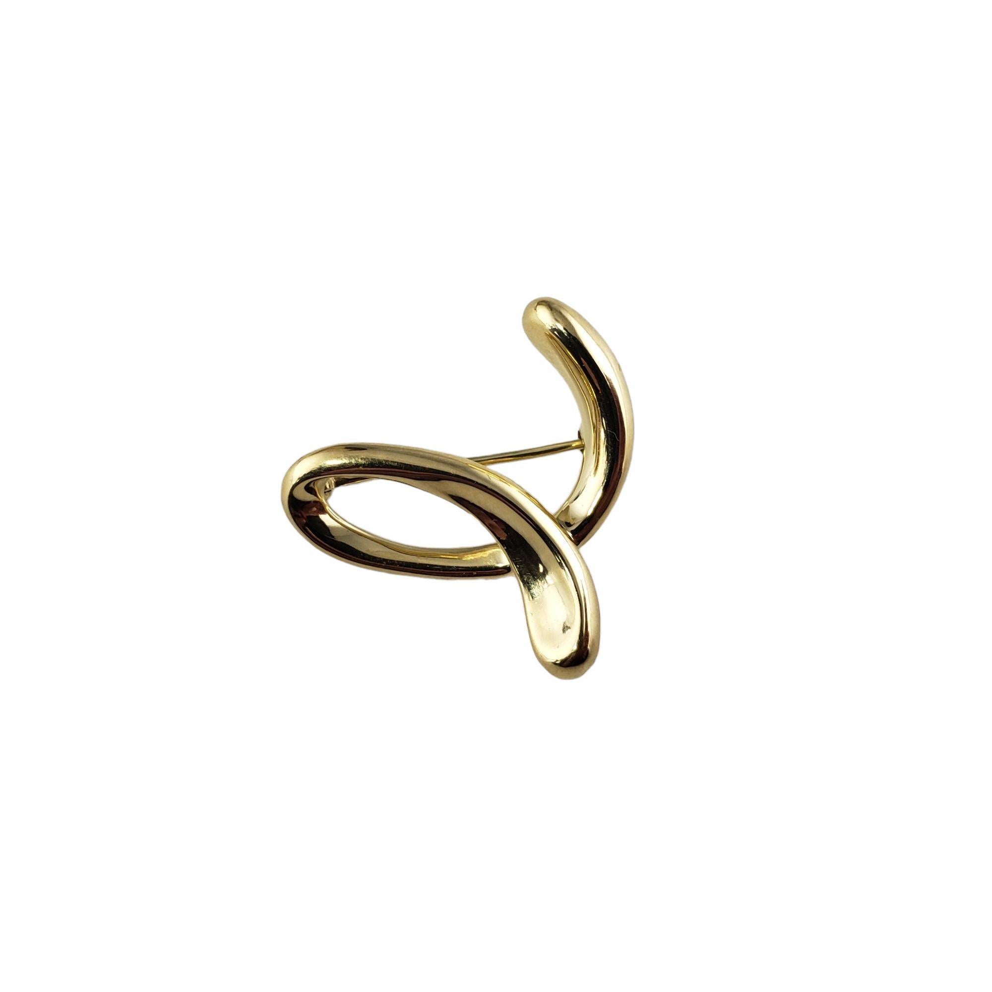 Tiffany & Co. Elsa Peretti Broche/pince « E » initiale en or jaune 18 carats Pour femmes en vente