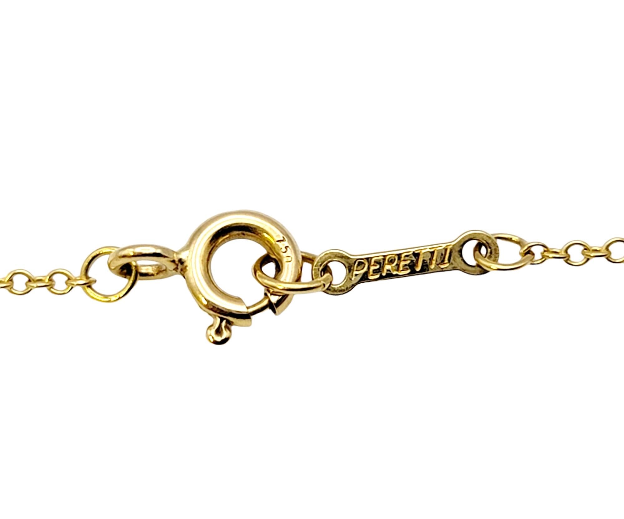 Women's Tiffany & Co. Elsa Peretti 18 Karat Yellow Gold Modern Cross Pendant Necklace