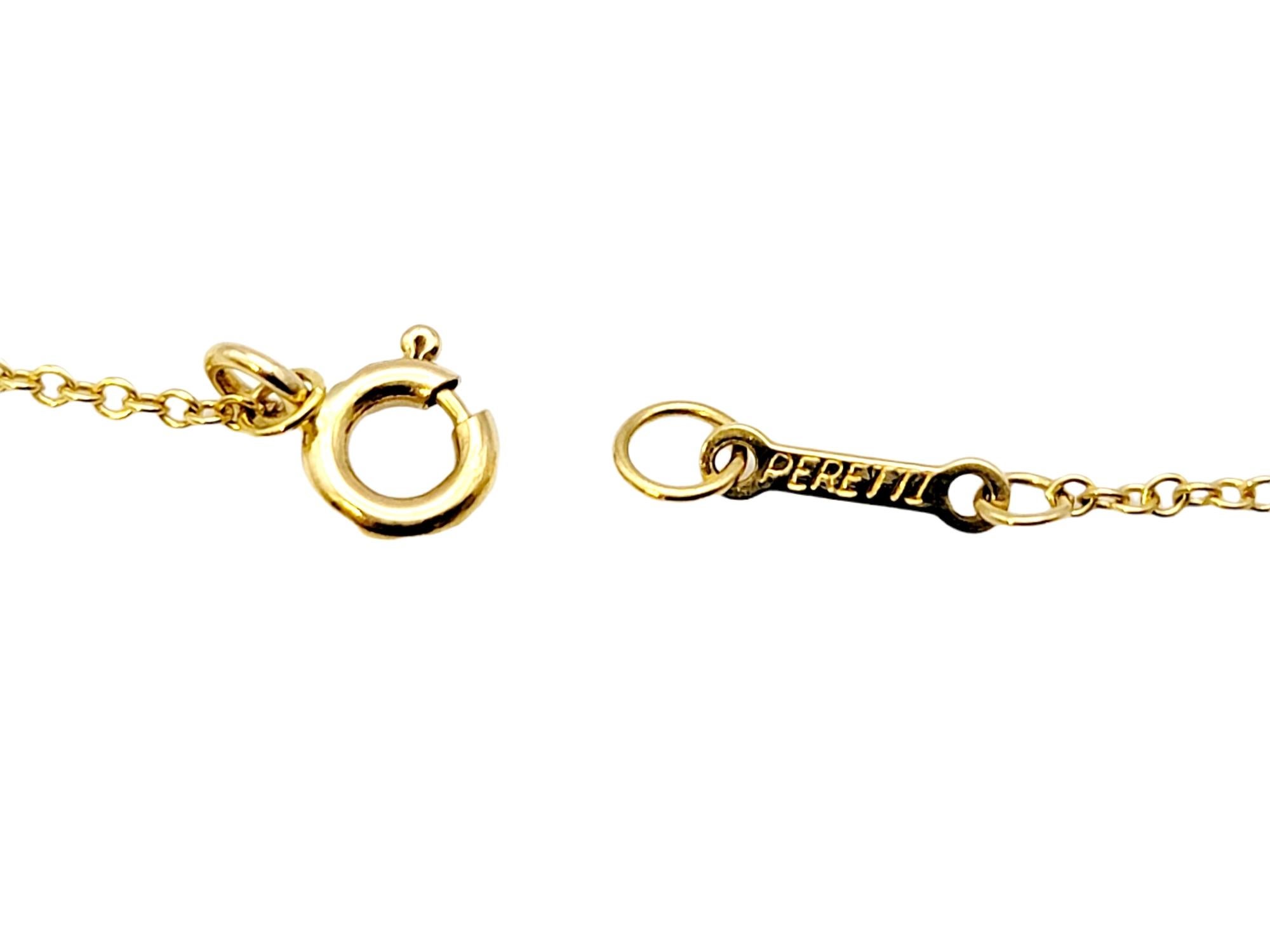 Tiffany & Co. Elsa Peretti 18 Karat Yellow Gold Modern Cross Pendant Necklace 1