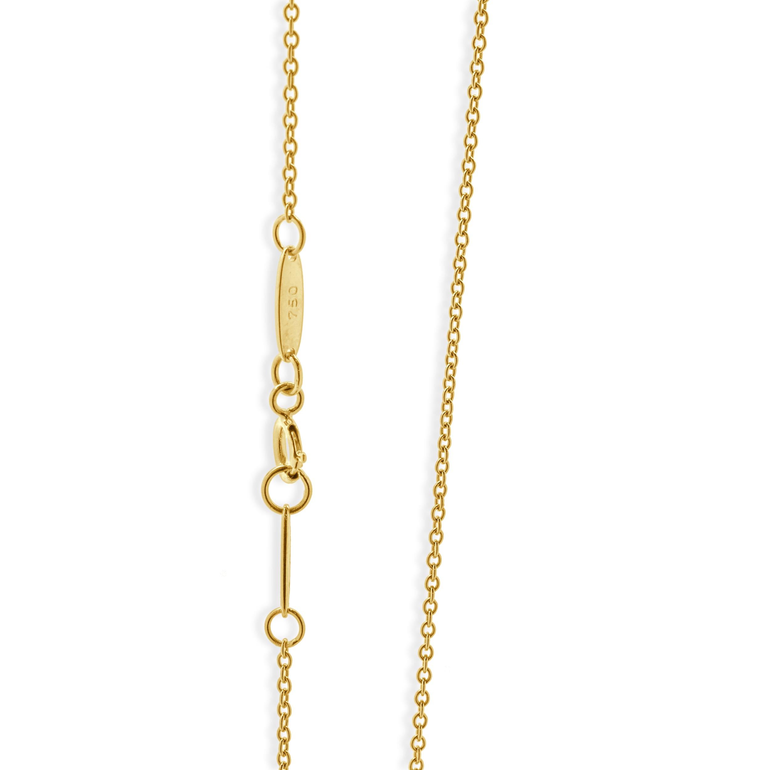 Tiffany & Co. Elsa Peretti Collier à cœurs ouverts en or jaune 18 carats Excellent état - En vente à Scottsdale, AZ