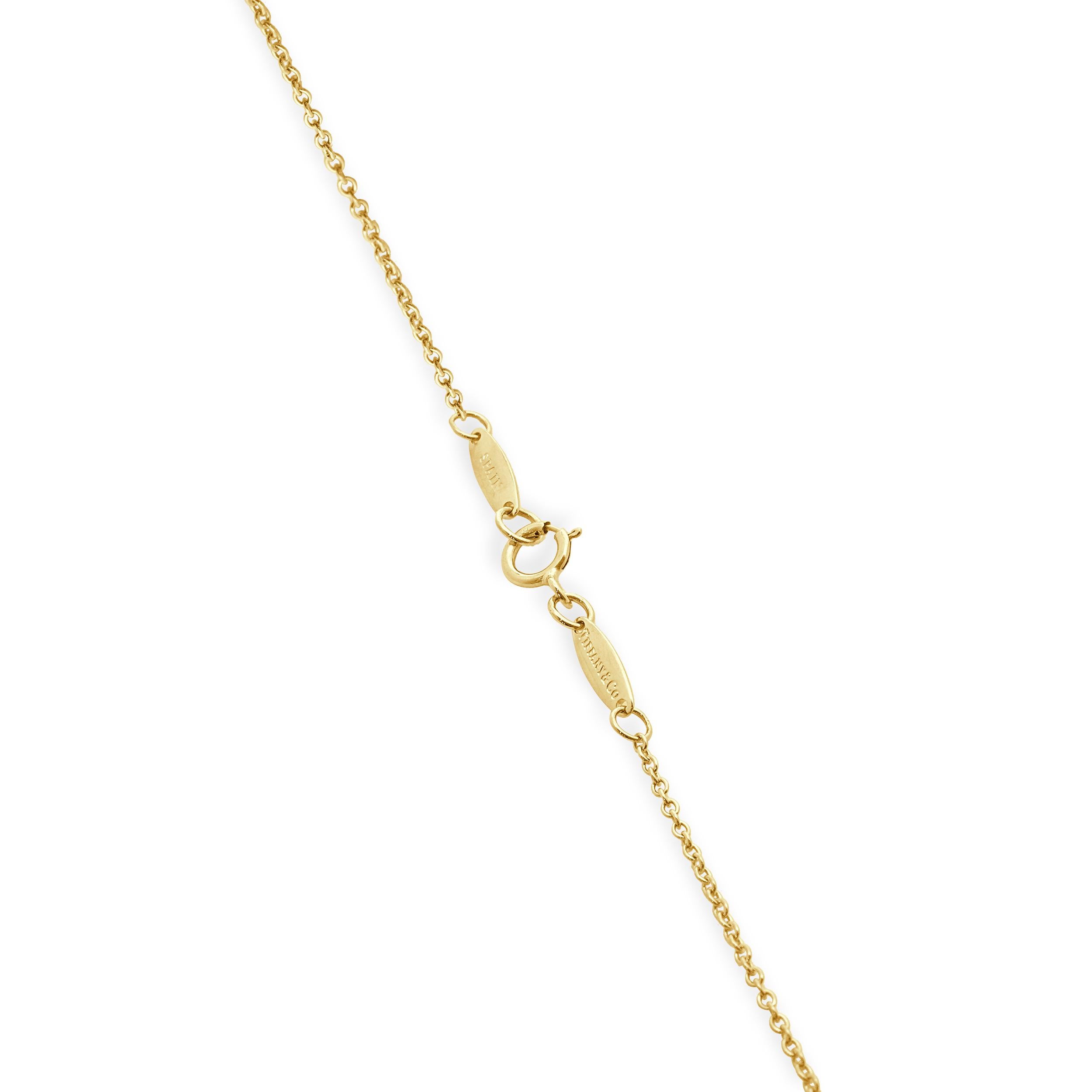 Tiffany & Co. Elsa Peretti Collier à cœurs ouverts en or jaune 18 carats Pour femmes en vente
