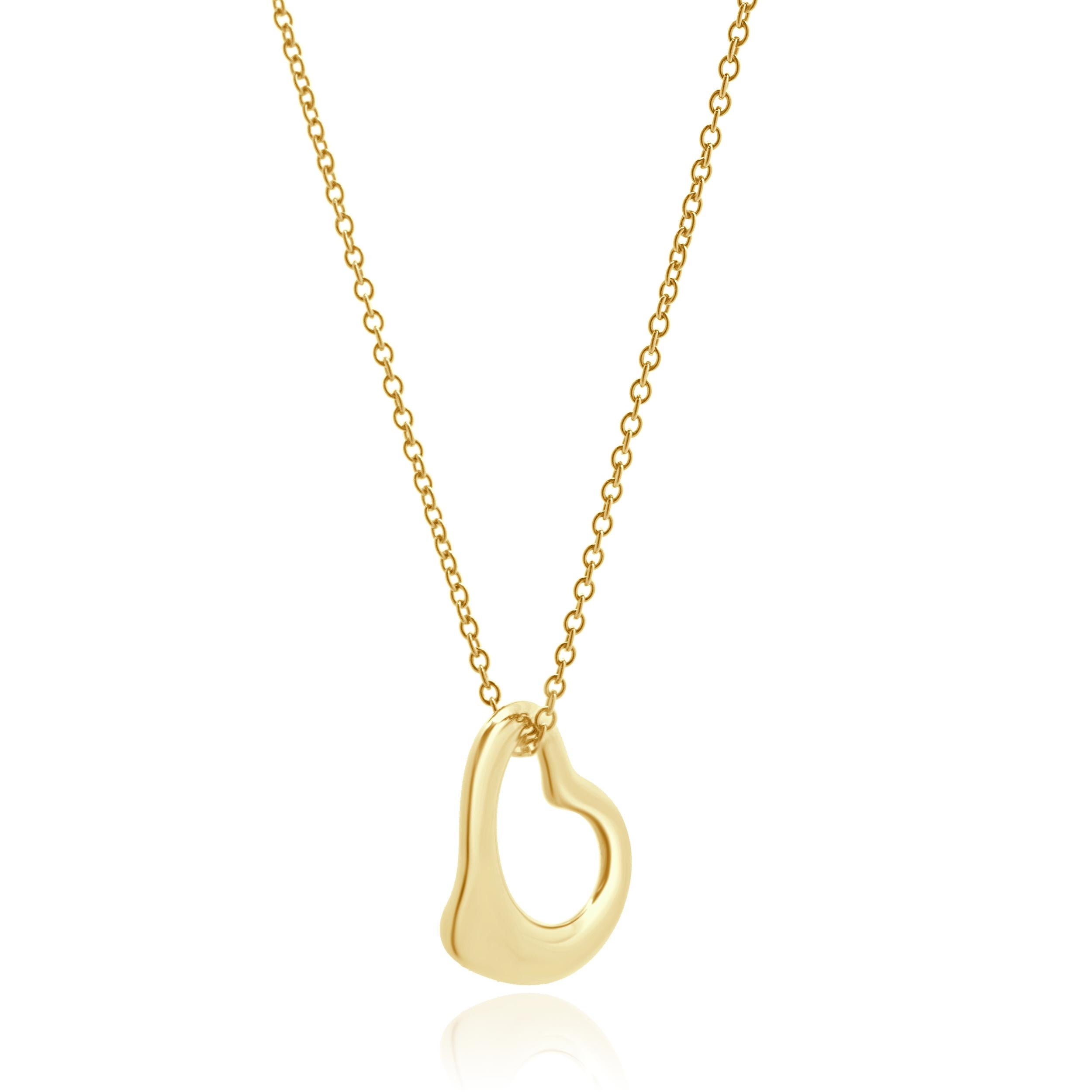 Tiffany & Co. Collar Corazón Abierto Elsa Peretti de Oro Amarillo de 18 Kilates