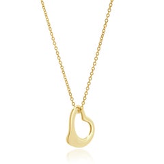 Tiffany & Co. Collar Corazón Abierto Elsa Peretti de Oro Amarillo de 18 Kilates