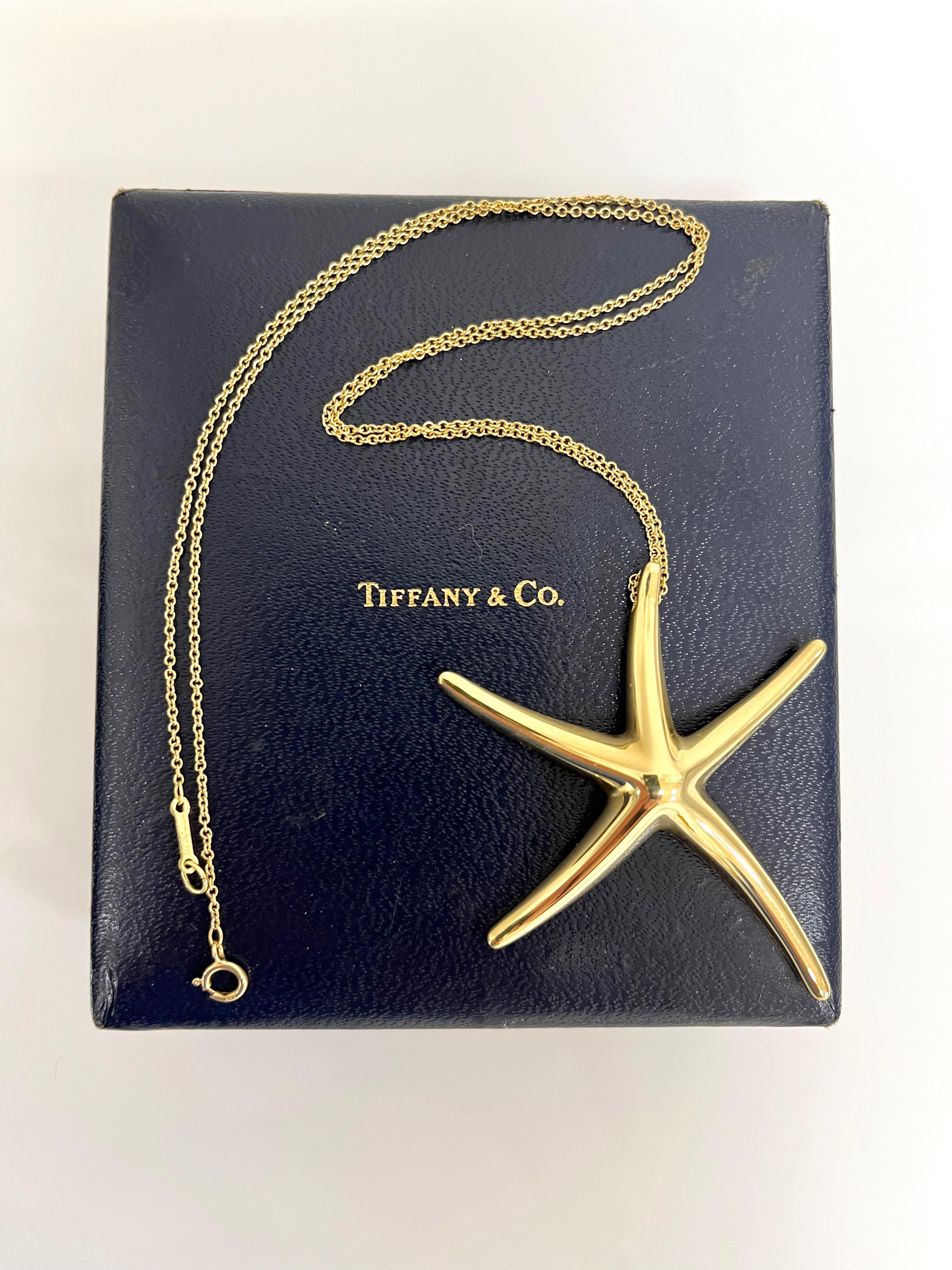  Tiffany & Co. Elsa Peretti, collier étoile de mer en or jaune 18 carats Pour femmes 