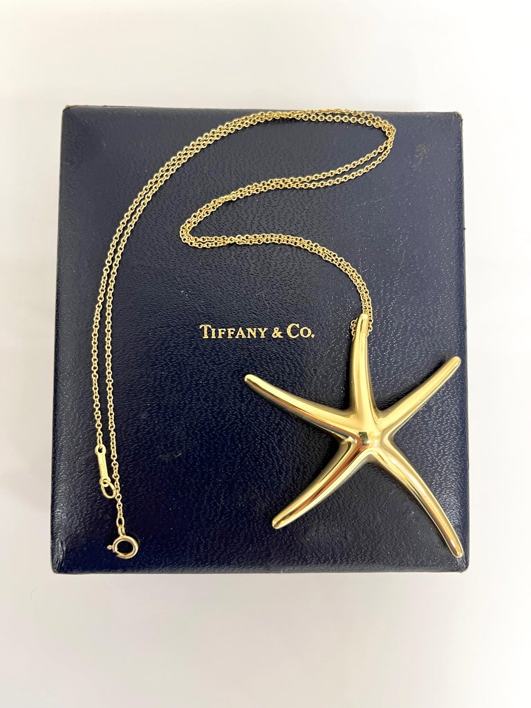 Tiffany and Co. Elsa Peretti, collier étoile de mer en or jaune 18 carats  sur 1stDibs
