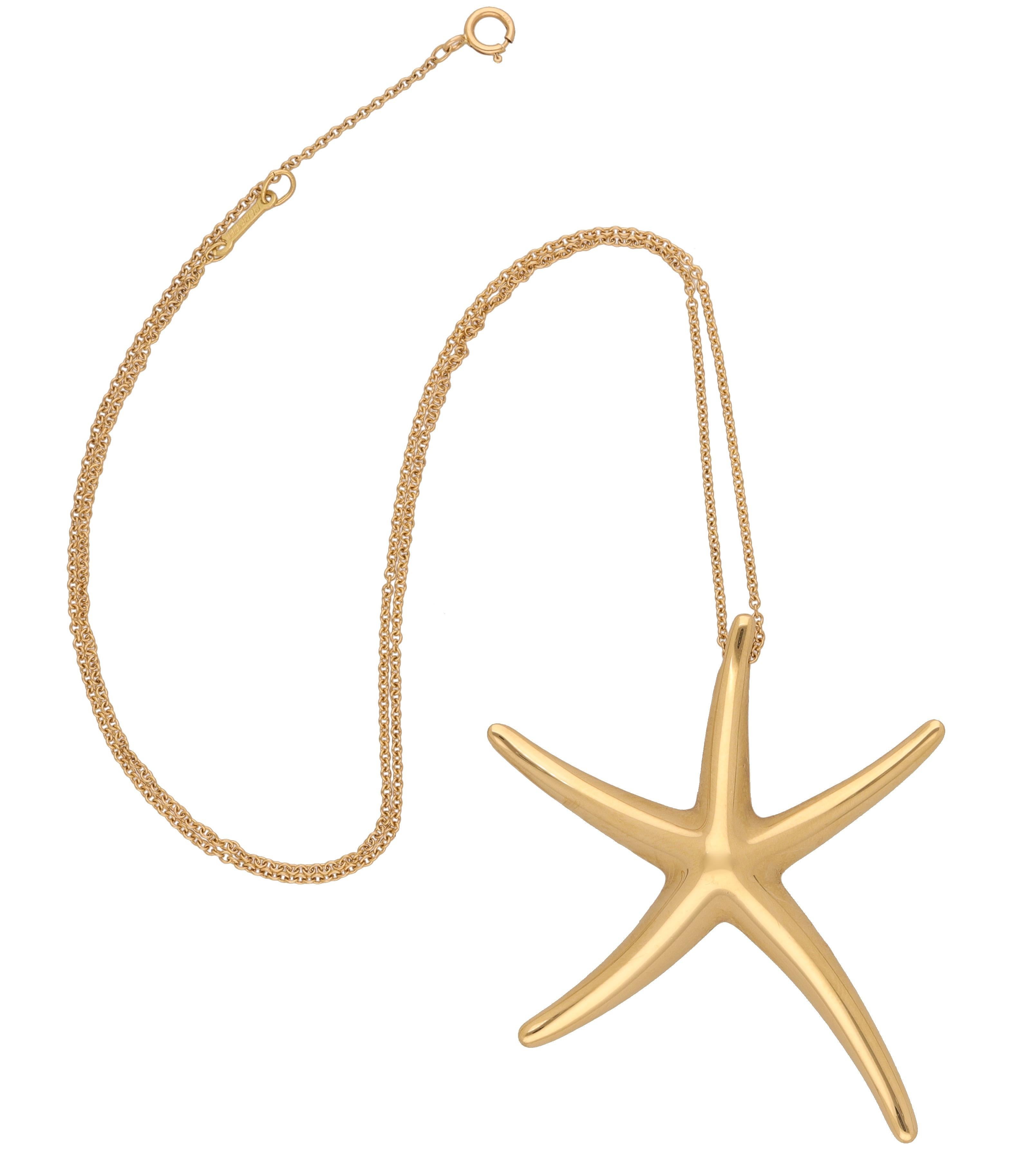Tiffany & Co. Elsa Peretti, collier étoile de mer en or jaune 18 carats 2