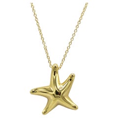 Tiffany & Co. Elsa Peretti 18 Karat Yellow Gold Starfish Pendant Necklace