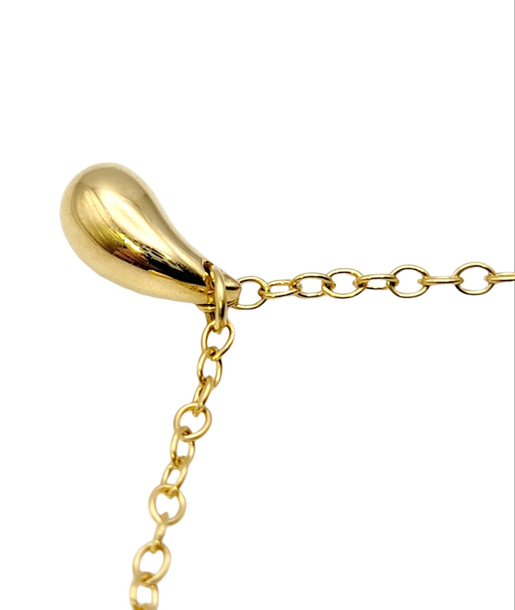 Contemporary Tiffany & Co. Elsa Peretti 18 Karat Yellow Gold Teardrop Station Chain Bracelet
