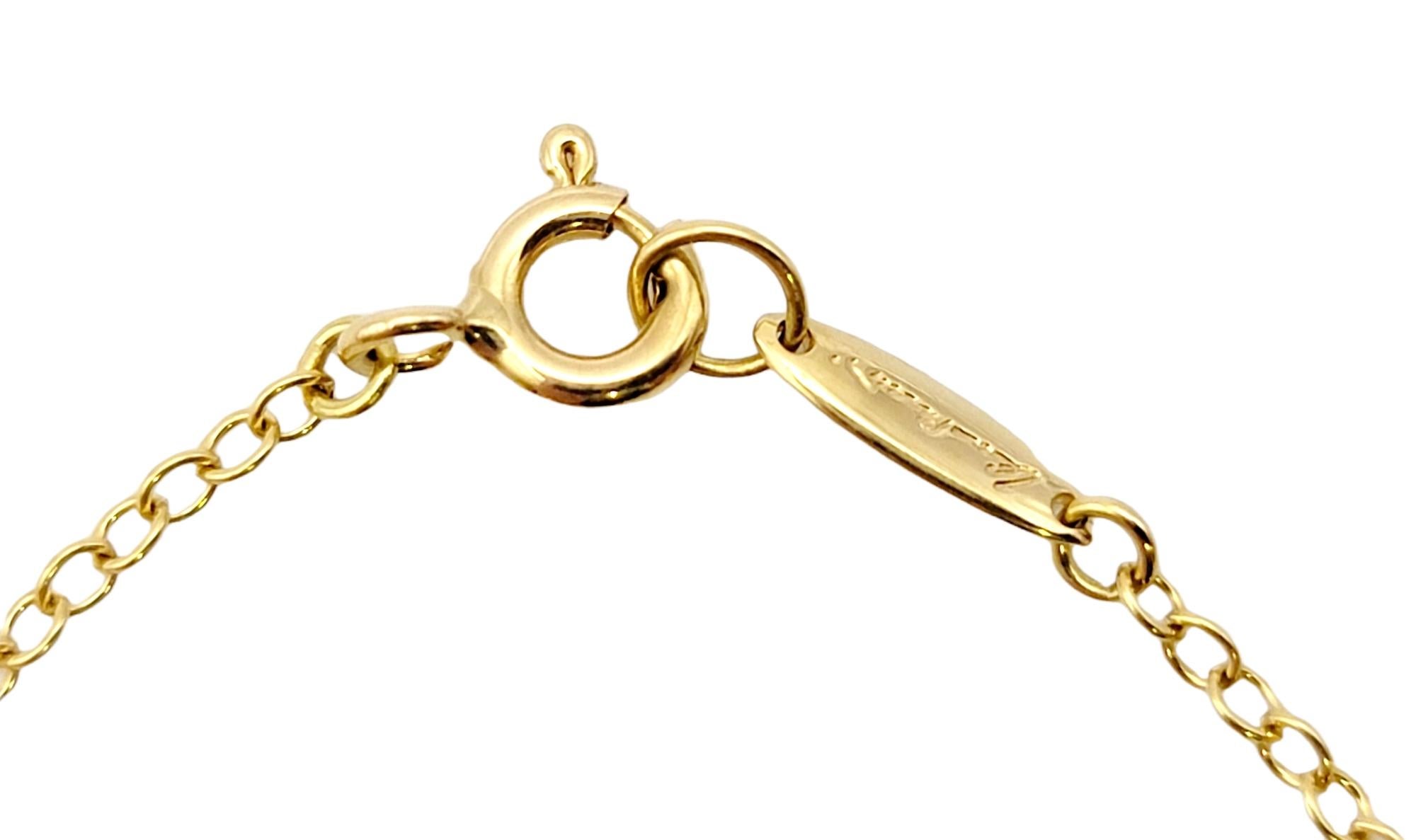 Women's Tiffany & Co. Elsa Peretti 18 Karat Yellow Gold Teardrop Station Chain Bracelet