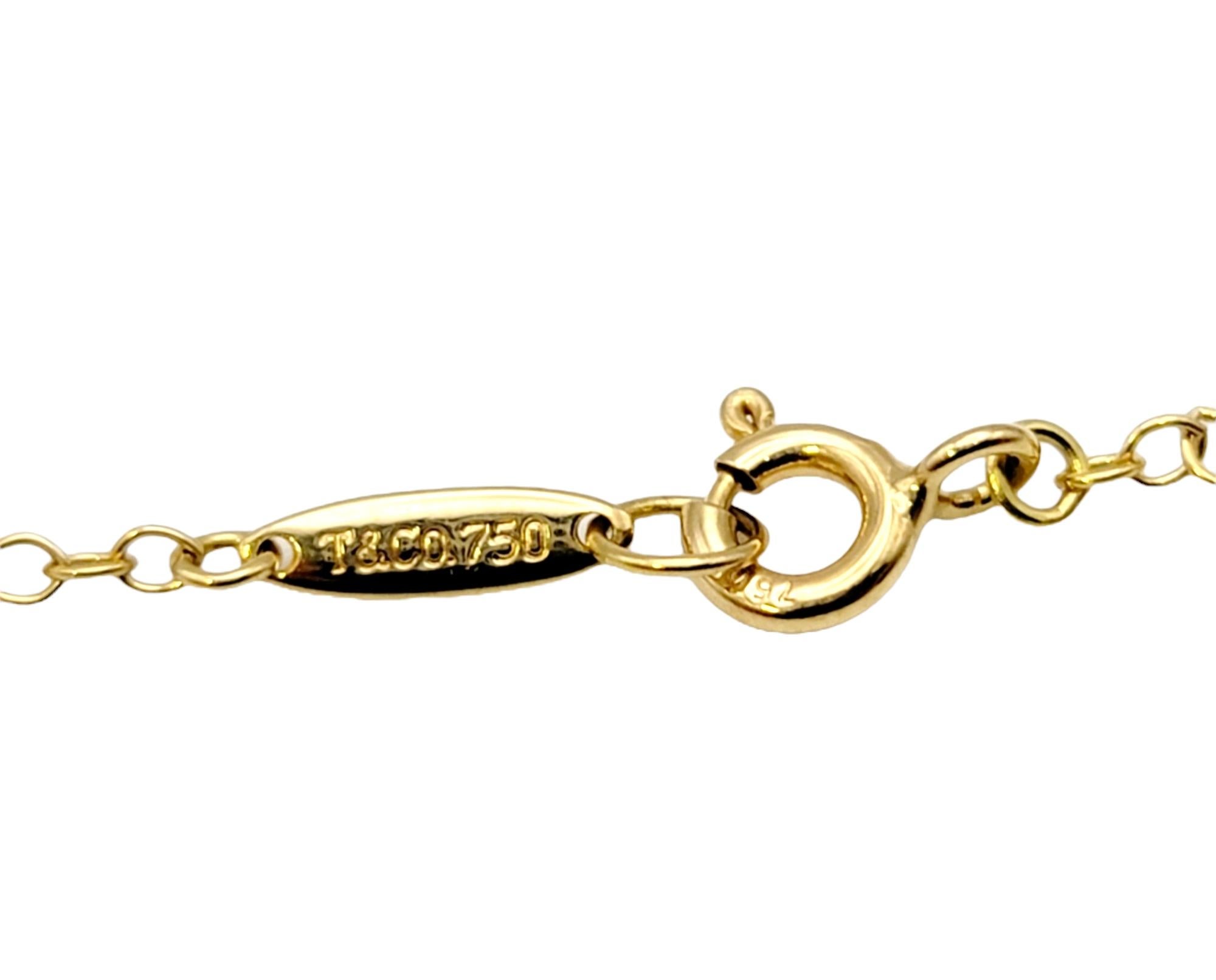 Tiffany & Co. Elsa Peretti 18 Karat Yellow Gold Teardrop Station Chain Bracelet 1