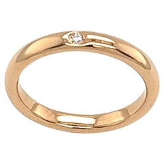 Tiffany & Co. Elsa Peretti, bague en or rose 18 carats avec un seul diamant