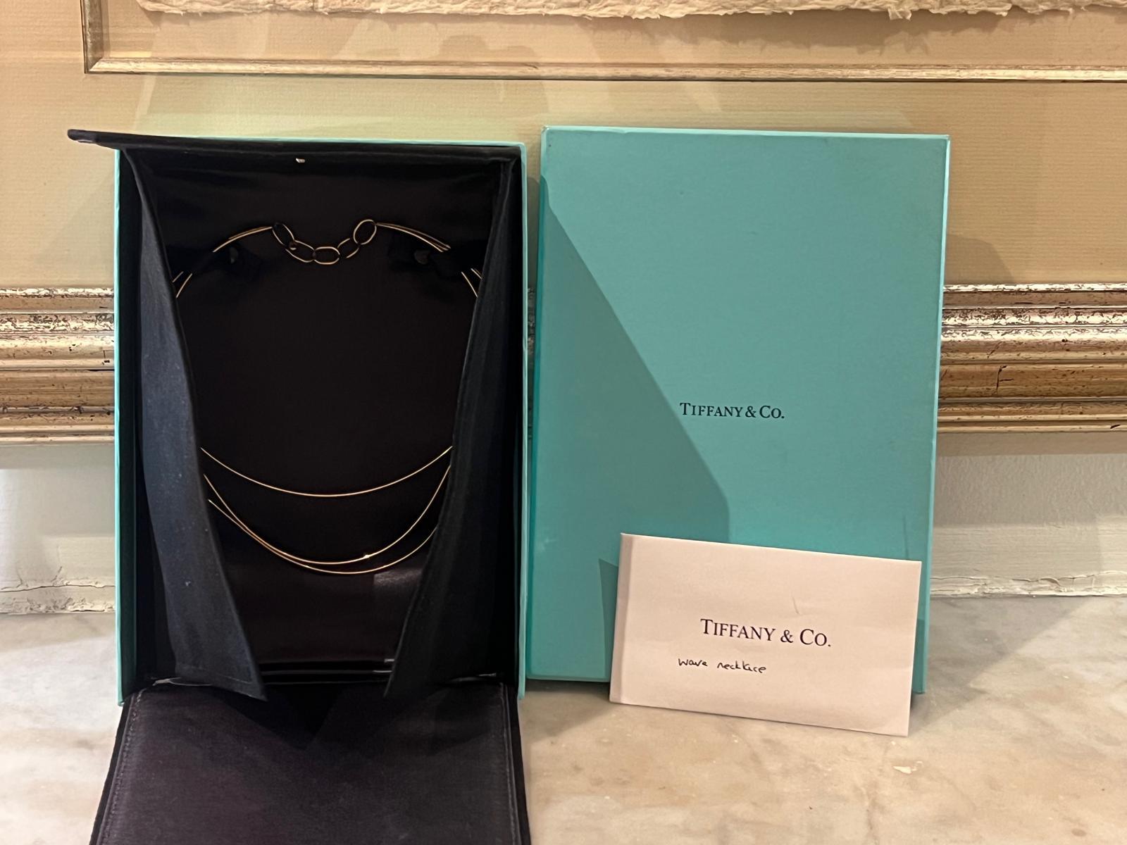 Women's Tiffany & Co Elsa Peretti 18ct Yellow Gold Wave Necklace 25g