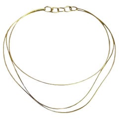 Tiffany & Co Elsa Peretti 18ct Yellow Gold Wave Necklace 25g