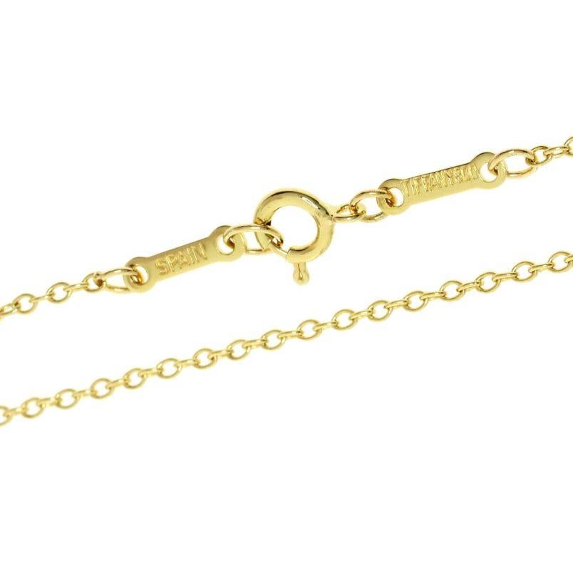 TIFFANY & Co. Elsa Peretti 18K Gold 12mm Eternal Circle Pendant Necklace For Sale 2