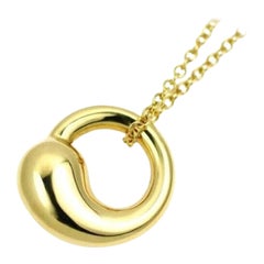 TIFFANY & Co. Elsa Peretti, collier pendentif cercle éternel en or 18 carats de 12 mm, neuf