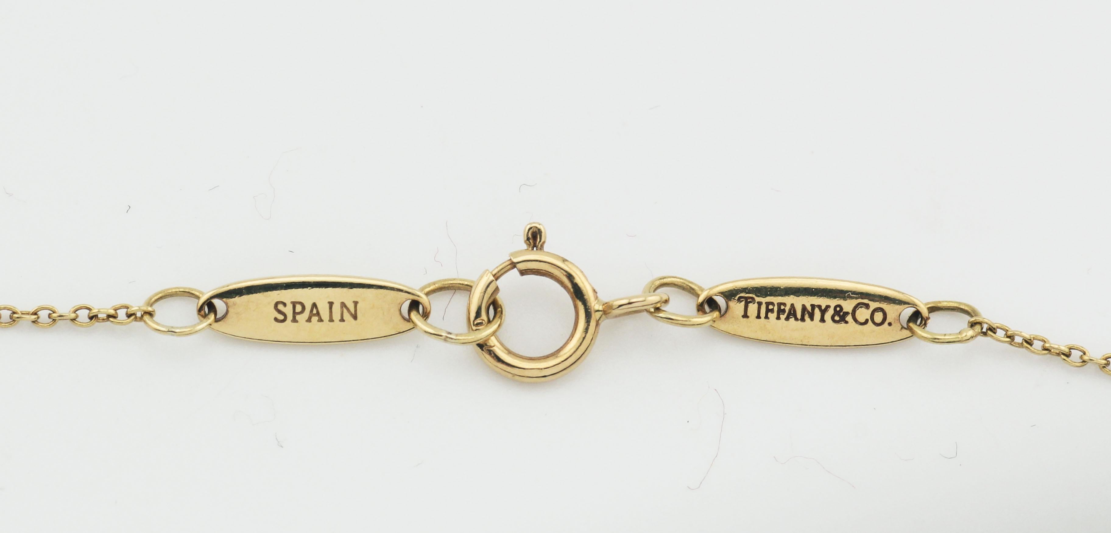 Tiffany & Co. Elsa Peretti 18K Gold 12mm Small Star of David Pendant Necklace 1