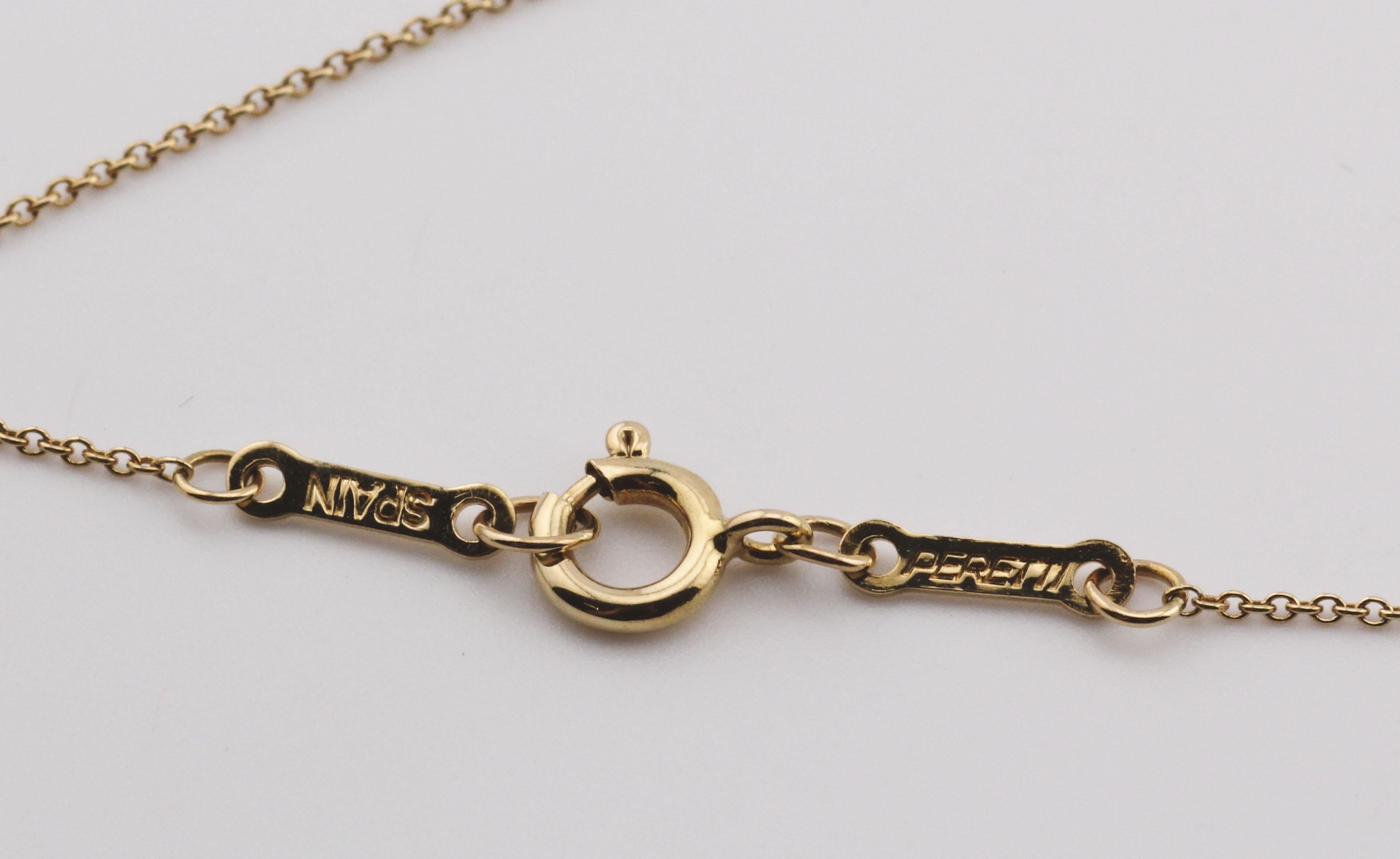 Tiffany & Co. Elsa Peretti 18K Gold 12mm Small Star of David Pendant Necklace For Sale 2