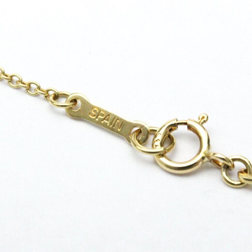 TIFFANY & Co. Elsa Peretti 18K Gold 16mm Open Heart Pendant Necklace For Sale 1