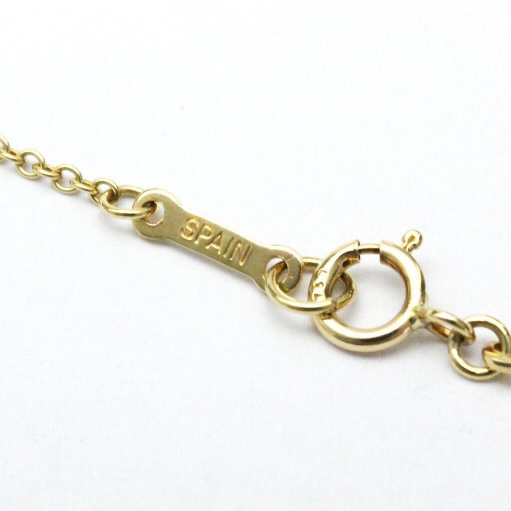 TIFFANY & Co. Elsa Peretti 18K Gold 16mm Open Heart Pendant Necklace 1