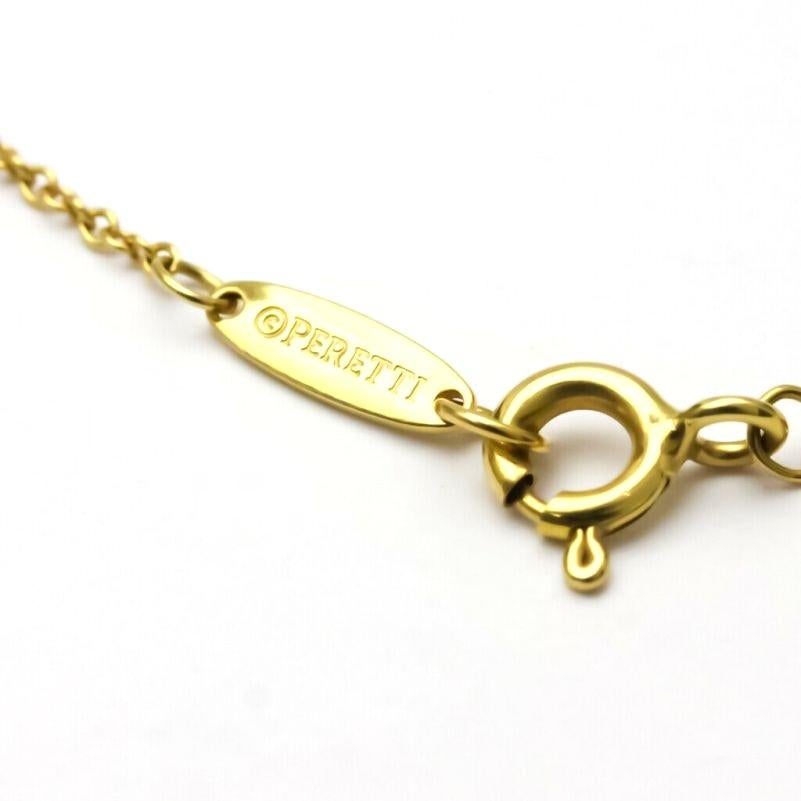 TIFFANY & Co. Elsa Peretti 18K Gold 16mm Open Heart Pendant Necklace In New Condition In Los Angeles, CA