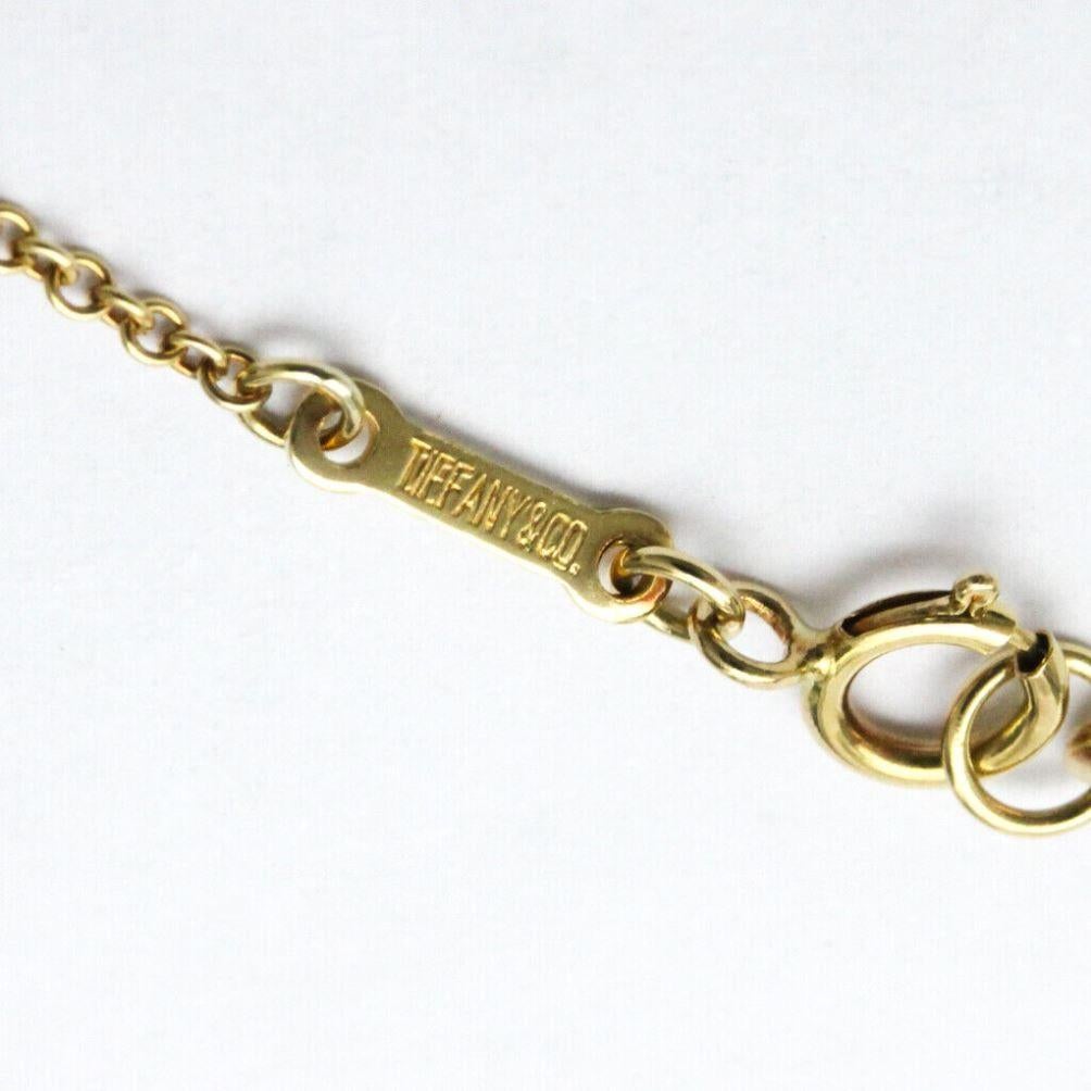 TIFFANY & Co. Elsa Peretti 18K Gold 16mm Open Heart Pendant Necklace For Sale 2