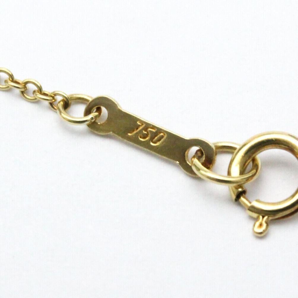 TIFFANY & Co. Elsa Peretti 18K Gold 16mm Open Heart Pendant Necklace 3