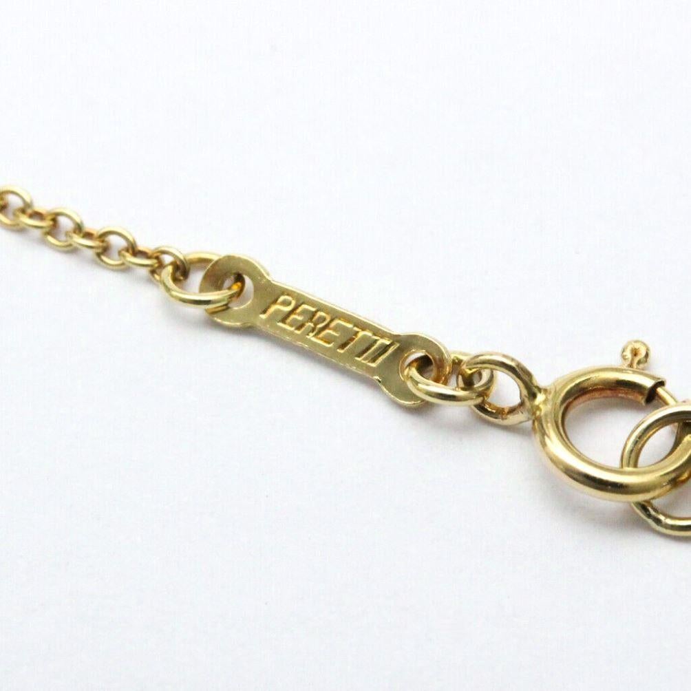TIFFANY & Co. Elsa Peretti 18K Gold 16mm Open Heart Pendant Necklace 4