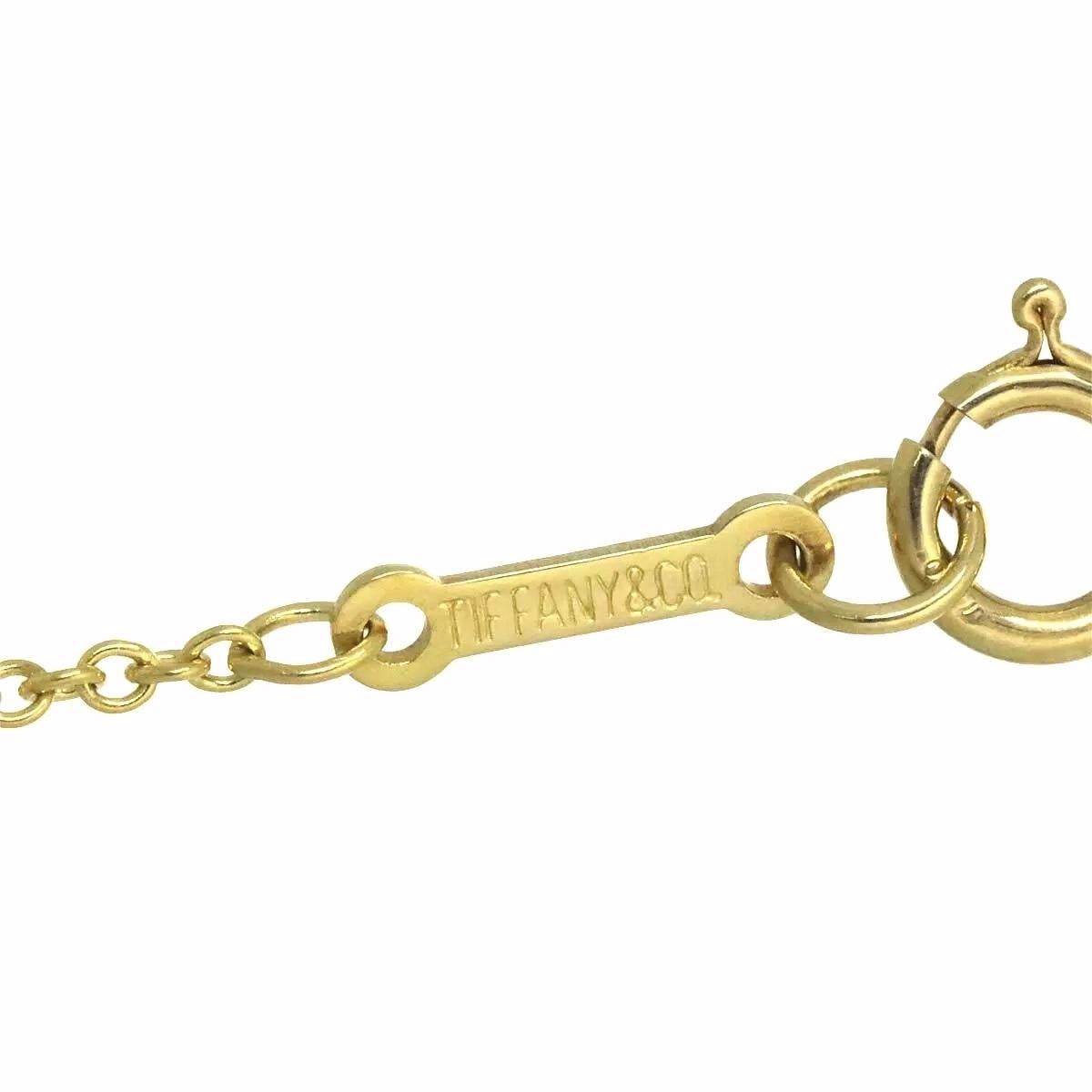 TIFFANY & Co. Elsa Peretti 18K Gold 22mm Open Heart Pendant Necklace For Sale 1