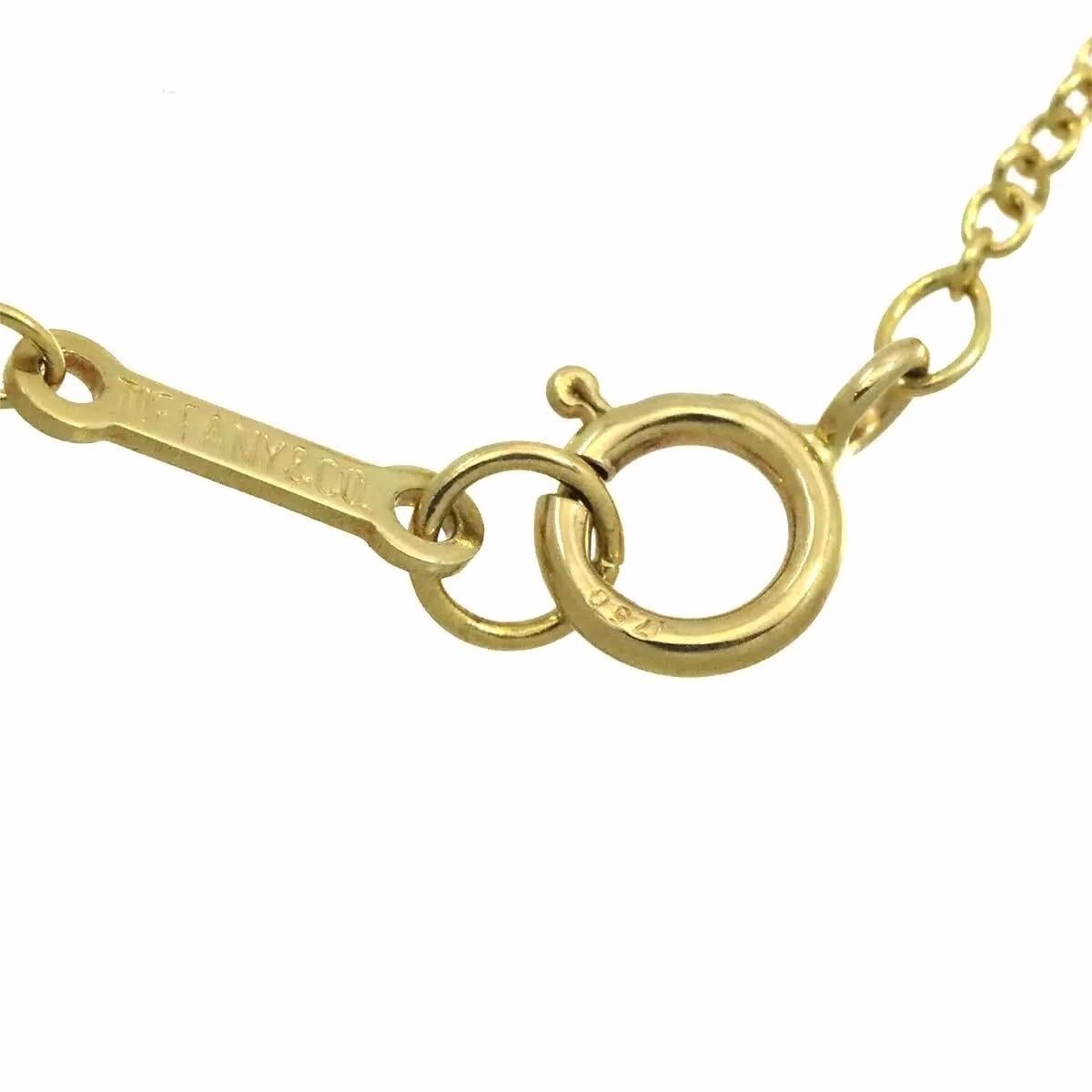 TIFFANY & Co. Elsa Peretti 18K Gold 22mm Open Heart Pendant Necklace For Sale 2