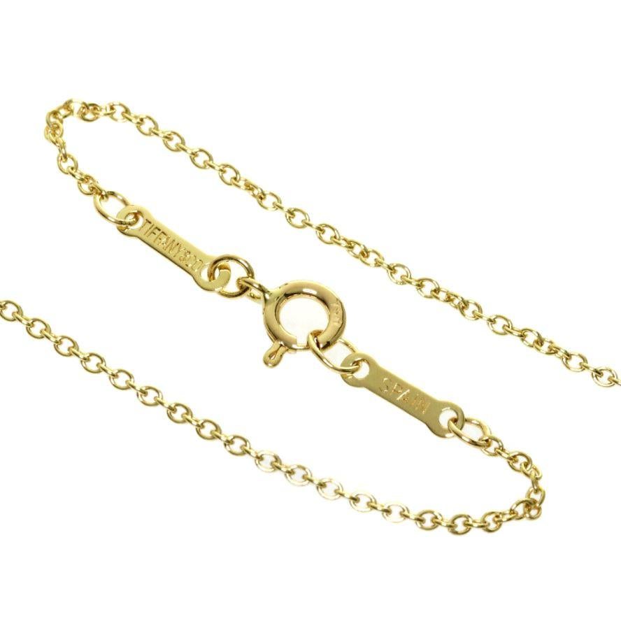 TIFFANY & Co. Elsa Peretti 18K Gold 22mm Open Heart Pendant Necklace For Sale 2