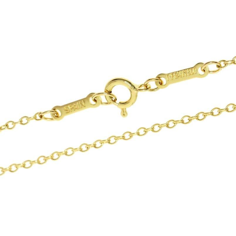 TIFFANY & Co. Elsa Peretti 18K Gold 22mm Open Heart Pendant Necklace For Sale 4
