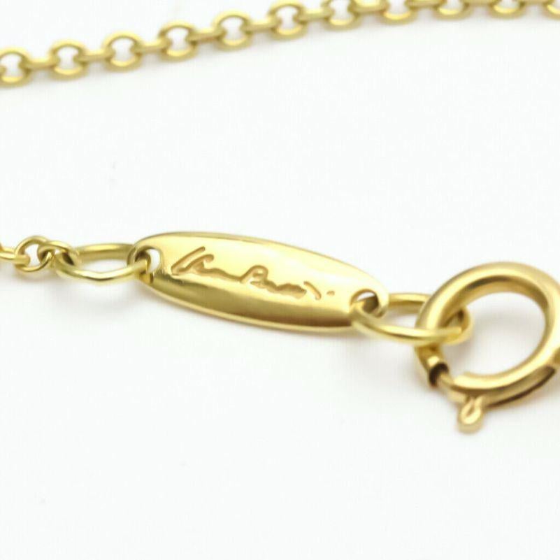 TIFFANY & Co. Elsa Peretti 18K Gold 22mm Open Heart Pendant Necklace New For Sale 3