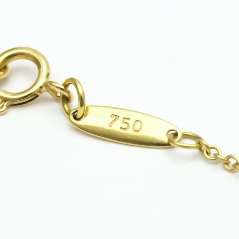 TIFFANY & Co. Elsa Peretti 18K Gold 22mm Open Heart Pendant Necklace New 4