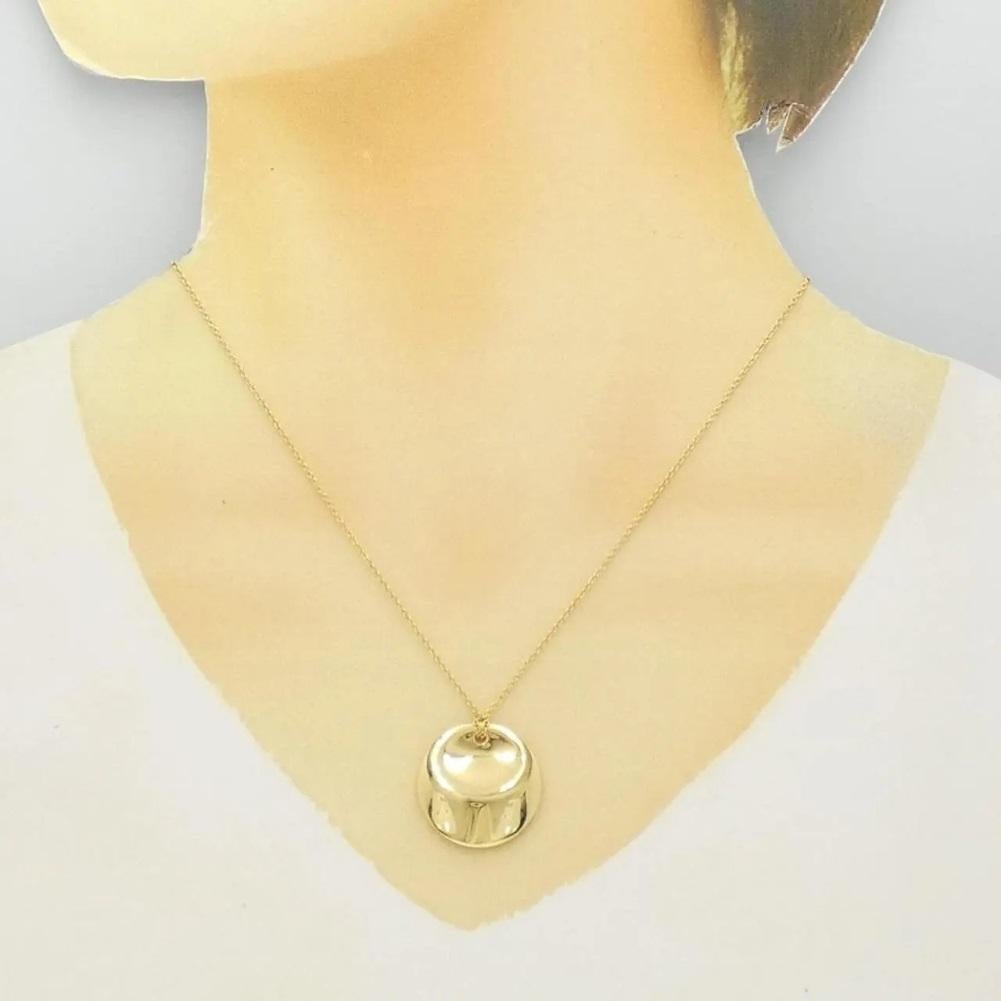 TIFFANY & Co. Elsa Peretti, collier pendentif rond 24 mm en or 18 carats en vente 3