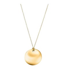 TIFFANY & Co. Elsa Peretti 18K Gold 24mm Round Pendant Necklace