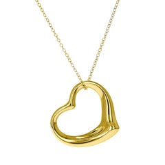 TIFFANY & Co. Collier Elsa Peretti en or 18K avec pendentif en forme de cœur ouvert de 36 mm 30".