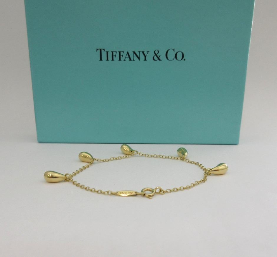 TIFFANY & Co. Elsa Peretti Bracelet 5 perles en or 18K 7