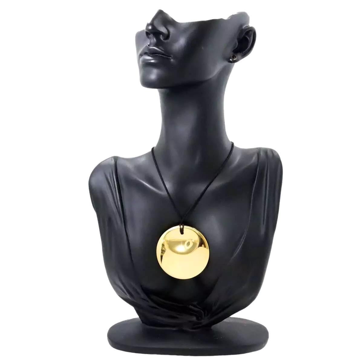 TIFFANY & Co. Collana con ciondolo rotondo da 50 mm in oro 18 carati Elsa Peretti XL in vendita 3