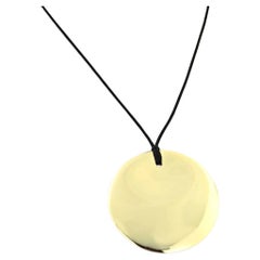 TIFFANY & Co. Elsa Peretti 18K Gold 50mm Round Pendant Necklace XL