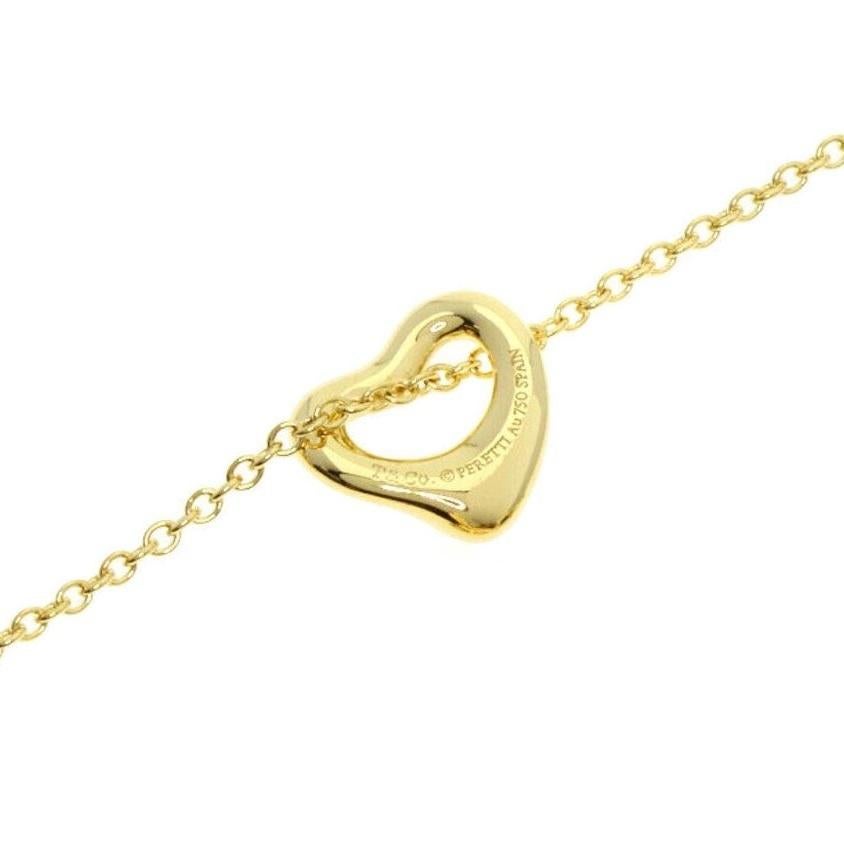 tiffany open heart necklace 7mm