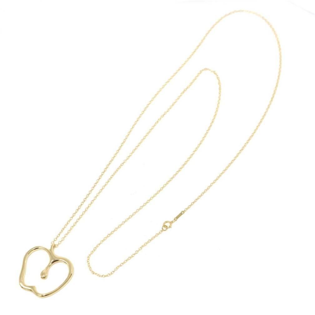 Women's TIFFANY & Co. Elsa Peretti 18K Gold Apple Pendant Necklace  For Sale
